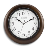 Walnut Finish Wood Quartz Wall Clock