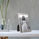 Silver-tone 4x6 Linen Texture Photo Frame