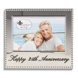 Silver-tone HAPPY 25th ANNIVERSARY 4x6 Photo Frame