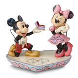 Disney Traditions A MAGICAL MOMENT Mickey and Minnie with Ring Box Figurine