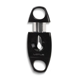 Lotus Jaws Glossy and Matte Black 64-Ring Gauge Serrated V-Cut Cigar Cutter