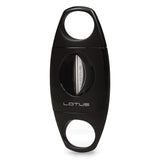 Lotus Jaws Glossy and Matte Black 64-Ring Gauge Serrated V-Cut Cigar Cutter