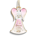 Glass Baron I'M SO BLESSED TO HAVE YOU IN MY LIFE Glass Angel Figurine Ornament