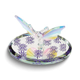 Lavender Rainbow Butterfly Handcrafted Glass Figurine
