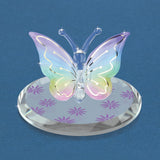 Lavender Rainbow Butterfly Handcrafted Glass Figurine