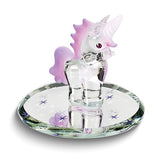 Pink Unicorn Handcrafted Glass Figurine