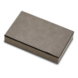 Grey Leatherette 5 Dice and 2 Card Deck Set