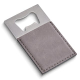 Grey Leatherette Silver-tone Bottle Opener