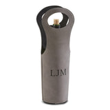 Grey Leatherette Wine Tote