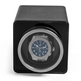 Rotations Black Faux Leather 1-Watch Winder