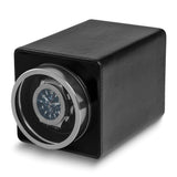 Rotations Black Faux Leather 1-Watch Winder