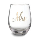 Lillian Rose Gold-tone MRS. Stemless Wine Glass