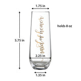 Lillian Rose Gold-tone MAID OF HONOR Stemless Champagne Glass