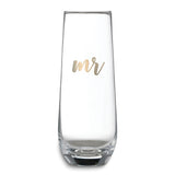 Lillian Rose Gold-tone MR. Stemless Champagne Glass