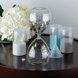 Lillian Rose Unity Sand Hour Glass Includes Funnel and White, Grey, and Aqua Sand