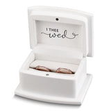Lillian Rose White WITH THESE RINGS Box with Liner Holds 2 Rings