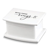 Lillian Rose White WITH THESE RINGS Box with Liner Holds 2 Rings