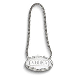 Empire Sterling Silver Vodka Liquor Label with 8 inch Chain