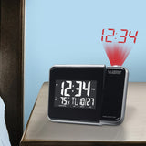 Digital Adjustable Projection Alarm Clock with Calendar, Indoor Temperature, and Humidity