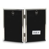 4x6 Portrait Hinged Double Simply Silver-tone Metal Frame
