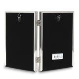 5x7 Portrait Hinged Double Simply Silver-tone Metal Frame