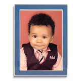 Silver-tone 5x7 Navy Enamel Frame