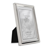 Polished Silver-plated 4x6 Frame - Bead Border Design