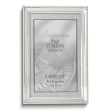 Polished Silver-plated 4x6 Frame - Bead Border Design