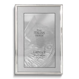 Polished Silver-plated 8x12 Frame - Bead Border Design