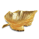 Small Gold-tone Aluminum Maple Leaf Tray