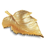 Large Gold-tone Aluminum Maple Leaf Tray