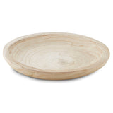 Natural Finish Hand-carved Medium Paulownia Wood Bowl