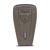 Lotus Fusion Gunmetal Matte Triple Flame Lighter with Fold-out Cigar Punch