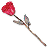 Red Lacquer Dipped Copper Trimmed Real Rose