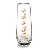 Lillian Rose FATHER OF THE BRIDE Stemless Wedding Toasting Glass