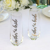 Lillian Rose MOTHER OF THE BRIDE Stemless Wedding Toasting Glass