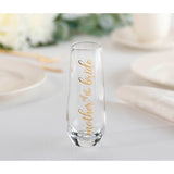 Lillian Rose MOTHER OF THE BRIDE Stemless Wedding Toasting Glass