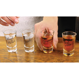 Lillian Rose BRIDE, GROOM, MAID OF HONOR, and BEST MAN Shot Glass Set