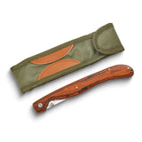 Stainless Steel Locking Blade with Birchwood Handle Fillet Knife with Nylon Storage Pouch