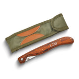 Stainless Steel Locking Blade with Birchwood Handle Fillet Knife with Nylon Storage Pouch