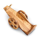 Light Pine Wood Wine Bottle Cart