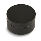 Black Wood Round Box With Compass and Engravable Plate