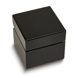 Black Wood Square Box With Clock and Compass and Engraving Plate