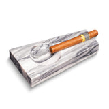 Handcrafted Carrera Grey Marble Single Cigar Ashtray
