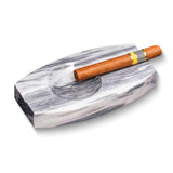 Handcrafted Carrera Grey Marble Double Cigar Ashtray