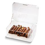 Clear Acrylic 60-Cigar Humidor with Magnetic Closure