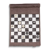 Gray Suede Roll Up 12.5 Travel Chess Set