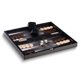 Wood and Carbon Fiber Backgammon and Chess Set