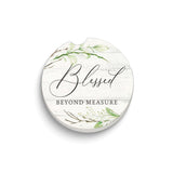 BLESSED BEYOND MEASURE Absorbent Stone Car Coaster