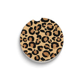 Leopard Print Absorbent Stone Car Coaster